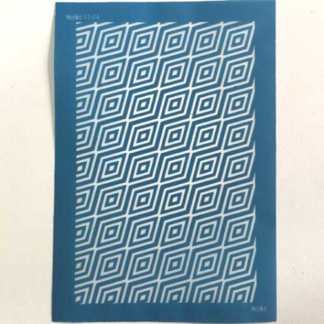 Moiko Silk Screen - 74x105mm - Design 13.04 - Diamonds Forever