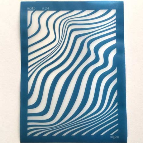 Moiko Silk Screen - 74x105mm - Design 9.24 - Wavy Lines