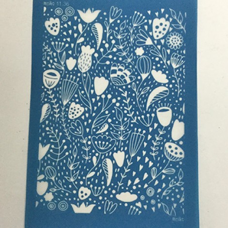 Moiko Silk Screen - 74x105mm - Design 11.36 - Meadow Flowers