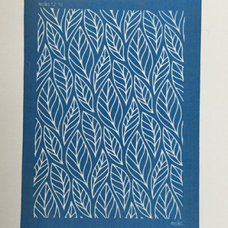 Moiko Silk Screen - 74x105mm - Design 12.10 - Leaves