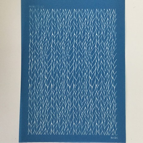 Moiko Silk Screen - 74x105mm - Design 12.32 - Knitted