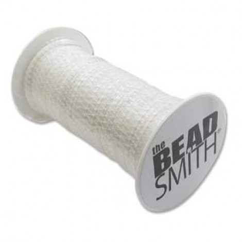 6mm WireLace Metallic Tubular Ribbon - Silver - Per metre