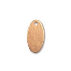 12x6mm 24ga Copper Oval Blank Drops w/.6mm hole - Pack of 4