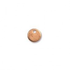 5mm 24ga Blank Solid Copper Drops w/1mm hole - Pack of 6