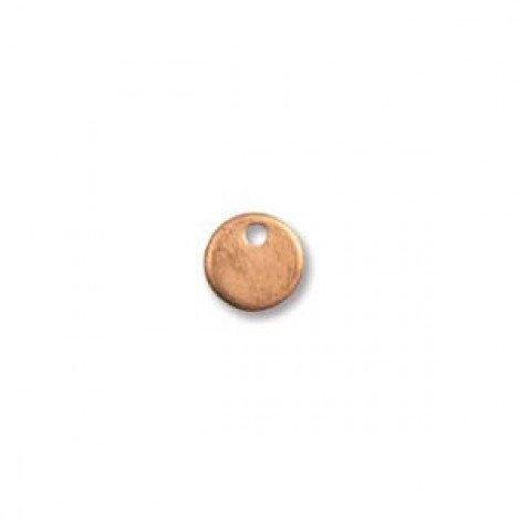 5mm 24ga Blank Solid Copper Drops w/1mm hole - Pack of 6