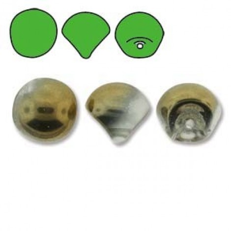 9x8mm Czech Mushroom Beads - Crystal Amber - Pack of 10 9x8mm Czech Mushroom Beads - Crystal Amber - Pack of 10