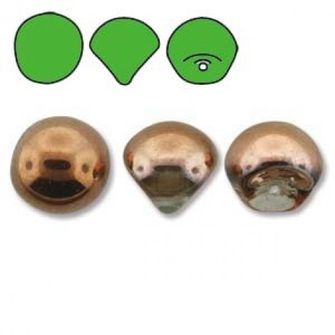 9x8mm Czech Mushroom Beads - Crystal Gold Capri - Pack of 10 9x8mm Czech Mushroom Beads - Crystal Gold Capri - Pack of 10