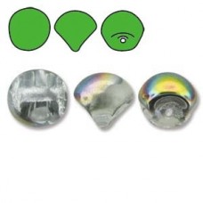 9x8mm Czech Mushroom Beads - Crystal Vitrail - Pack of 10
