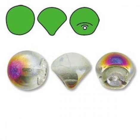 9x8mm Czech Mushroom Beads - Crystal Sliperit - Pack of 10