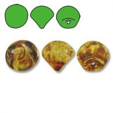 9x8mm Czech Mushroom Beads - Crystal Picasso - Pack of 10