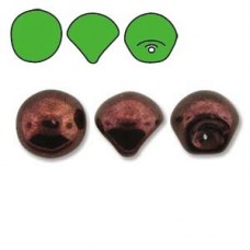 9x8mm Czech Mushroom Beads - Jet Purple Lustre - Pack of 10