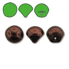 9x8mm Czech Mushroom Beads - Jet Vega - Pack of 10
