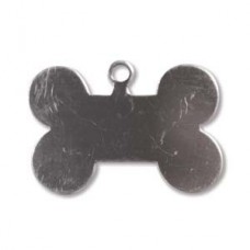 20x13mm 24ga Sterling Silver Dog Bone Blanks - Each