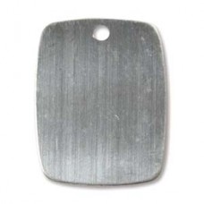 24x19mm Sterling Silver 20ga Rectangle Tag w/2mm hole - Each