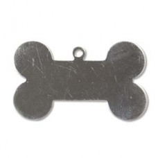 32x19mm 24ga Sterling Silver Dog-Bone Blank - Each