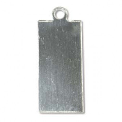 24x11mm Sterling Silver 24ga Rectangle Tag w/1.5mm hole - Each 24x11mm Sterling Silver 24ga Rectangle Tag w/1.5mm hole - Each