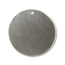 19mm 24ga Sterling Silver Blank Round Drop w/.6mm hole - Each