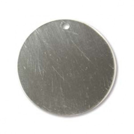 19mm 24ga Sterling Silver Blank Round Drop w/.6mm hole - Each 19mm 24ga Sterling Silver Blank Round Drop w/.6mm hole - Each
