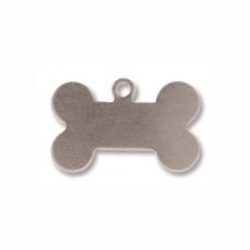 15.25x9.76mm 24ga Sterling Silver Dog Bone Blank - Pack of 2