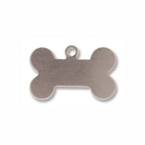 15.25x9.76mm 24ga Sterling Silver Dog Bone Blank - Pack of 2