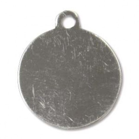 3/4" (19mm) 24ga Sterling Silver Blank Round Drop - Each