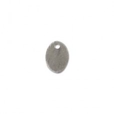 7x5mm Sterling Silver Oval Blank Tag w/.7mm hole