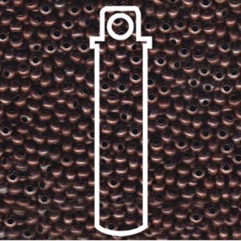 8/0 Metal Seed Beads - Antique Copper - 38gm