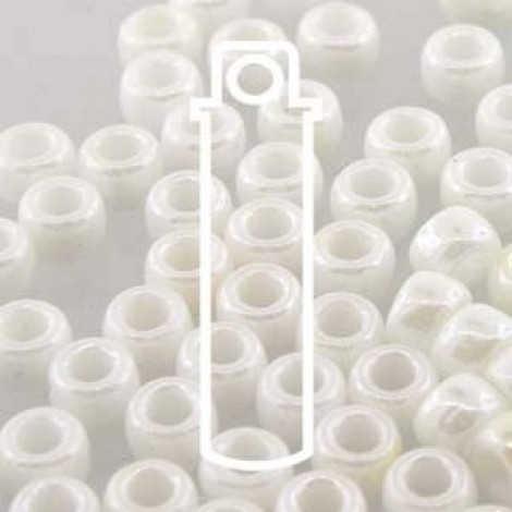 7/0 Matubo Seed Beads - Chalk White Luster - 7.5gm