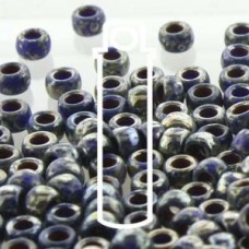 7/0 Matubo Seed Beads - Opaque Blue Picasso