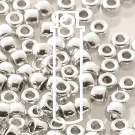 8/0 Matubo Seed Beads - Crystal Full Labrador (Silver)