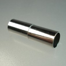 25x8mm (7mm ID) Plat Silver Colour Plated Magnetic Clasps - Pack of 2