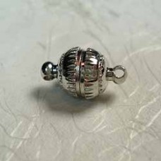 6mm Platinum Silver Plated Magnetic Clasps - Pack of 2