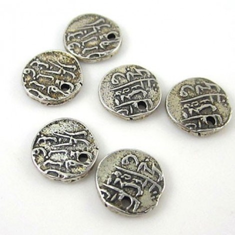 9.5mm TierraCast Maldive Larin Charm - Ant Silver - Pack of 2