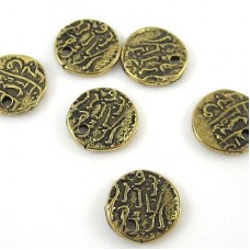 9.5mm TierraCast Maldive Larin Charm - Ant Gold - Pack of 2