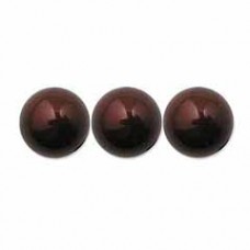 10mm Crystal Swarovski Pearls - Maroon - Pack of 10