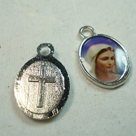 15x10mm Silver Plated Religious Charm - Pack of 10