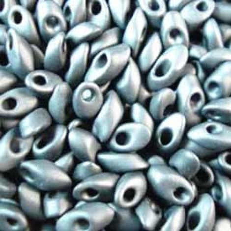 Miyuki Long Magatama Drops - Matte Gunmetal - 12.5gm