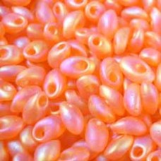 Miyuki Long Magatama Drops - Matte Transparent Orange AB - 12.5gm