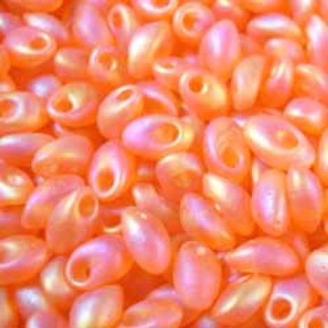 Miyuki Long Magatama Drops - Matte Transparent Orange AB - 12.5gm