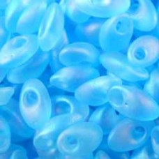 Miyuki Long Magatama Drops - Matte Transparent Aqua AB - 12.5gm