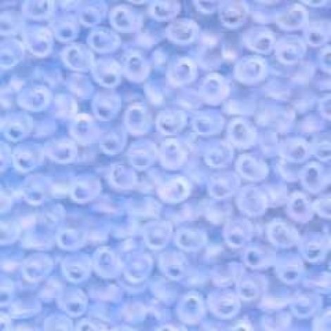 4mm Magatama Matte Transp Pale Blue Seed Beads