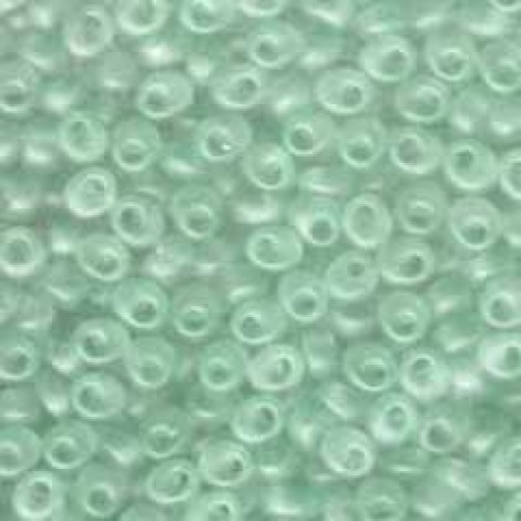 4mm Magatama Trans Matte Pale Green Seed Beads