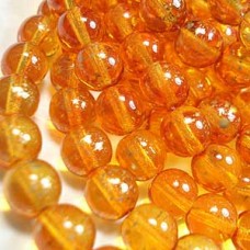 8mm Czech Round Beads - Sunshine Dust - Pack of 32