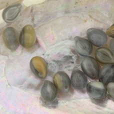 5x7mm Grey Mix Czech Top-Drilled Briolette Drops - Pack of 20