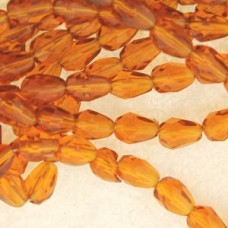 5x7mm Czech Firepolish Drops - Topaz - Pack of 10 