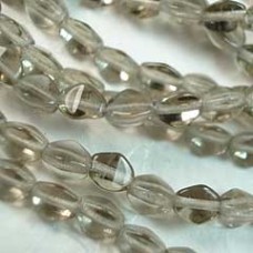 5x3mm Czech Pinch Beads - Med Smokey Topaz - Pack of 50