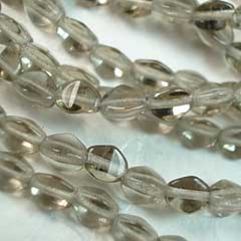 5x3mm Czech Pinch Beads - Med Smokey Topaz - Pack of 50 5x3mm Czech Pinch Beads - Med Smokey Topaz - Pack of 50