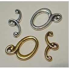 15mm TierraCast Melody Toggle Clasp Set - Ant Gold or Silver