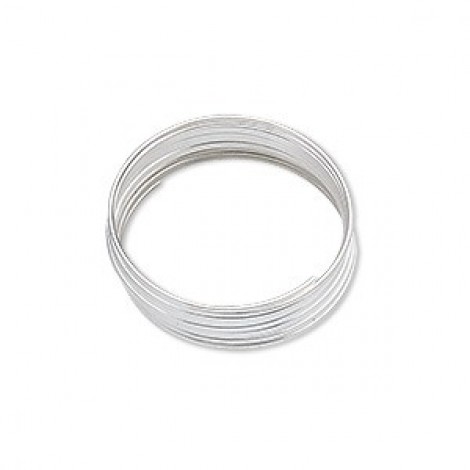 3/4" (19mm) Ring Memory Wire - 1 ounce (155 lps) Silver Plated