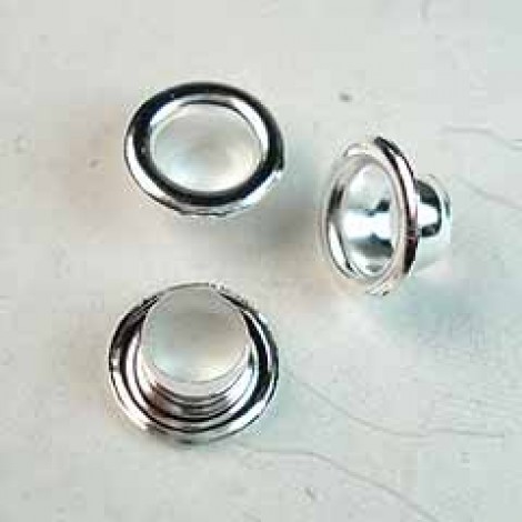 Silver Plated Bead Collar Ring - 5.2mm diameter